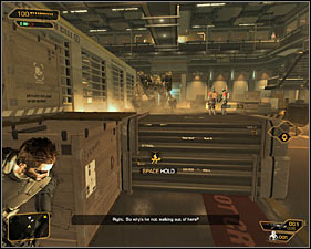 1 - (3) Aggressive option: Crossing by first part of the camp - Following the Clues in Highland Park - Deus Ex: Human Revolution - Game Guide and Walkthrough