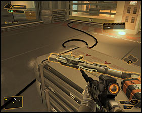 If you do not want to use a grenade or youve thrown it at bad place, you can go to the left jumping over obstacles #1 - (3) Aggressive option: Crossing by first part of the camp - Following the Clues in Highland Park - Deus Ex: Human Revolution - Game Guide and Walkthrough
