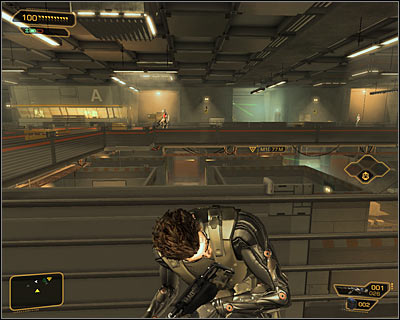Take care of all enemies from upper balconies, watching out for opponents who can attack you running on the stairs - (4) Aggressive option: Crossing by second part of the camp - Following the Clues in Highland Park - Deus Ex: Human Revolution - Game Guide and Walkthrough