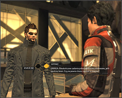 If you think youre ready, head to the Sarif Industries helipad and talk to Malik - (3) Getting to the helipad - Whispers of Conspiracy - Deus Ex: Human Revolution - Game Guide and Walkthrough
