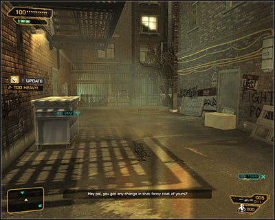Walk through narrow alley north, and after a few moments you should approach a building, where Brian Tindall lives (screen above) - Lesser Evils (steps 1-3) - Side quests - Deus Ex: Human Revolution - Game Guide and Walkthrough