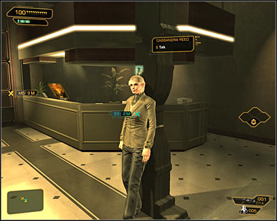 Go inside and find Cassandra in the buildings lobby (screen above) - Motherly Ties (steps 4-7) - Side quests - Deus Ex: Human Revolution - Game Guide and Walkthrough