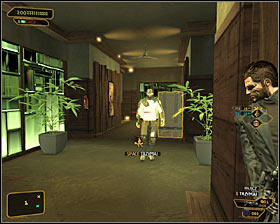 Almost all paths described in Step 3 will force you to begin exploring the Hengsha Court Gardens building on the ground floor (level 1) - (4) Entering the hacker's apartment - Hunting the Hacker - Deus Ex: Human Revolution - Game Guide and Walkthrough