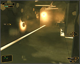 Defeat or avoid the guard and use the stairs located to your right #1 - (6) Getting inside the Hive nightclub - Hunting the Hacker - Deus Ex: Human Revolution - Game Guide and Walkthrough