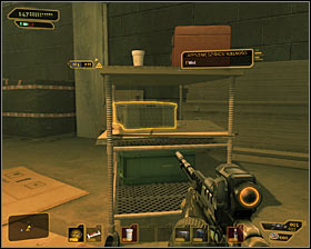 It would be a good idea to check the area to your left along the way - (6) Getting inside the Hive nightclub - Hunting the Hacker - Deus Ex: Human Revolution - Game Guide and Walkthrough