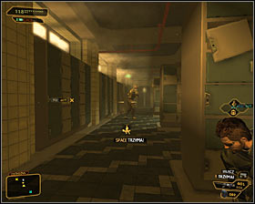2 - (11) Travelling through the locker room area - Hunting the Hacker - Deus Ex: Human Revolution - Game Guide and Walkthrough
