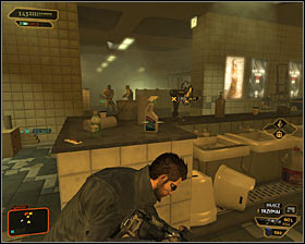 If you don't want to go through the ventilation shaft, then you should choose the main passageway #1 - (11) Travelling through the locker room area - Hunting the Hacker - Deus Ex: Human Revolution - Game Guide and Walkthrough