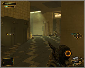 4 - (11) Travelling through the locker room area - Hunting the Hacker - Deus Ex: Human Revolution - Game Guide and Walkthrough