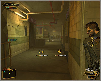 The two guards mentioned in the previous step of the walkthrough are stationed just around the corner (screen above) - (13) Leaving the Alice Garden Pods hotel - Hunting the Hacker - Deus Ex: Human Revolution - Game Guide and Walkthrough