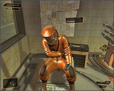 Approach the TYM employee you've managed to save from certain death and start a conversation with him - (2) Rescuing a TYM employee - Searching for Proof - Deus Ex: Human Revolution - Game Guide and Walkthrough