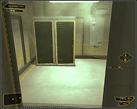 Follow the only available path and make a stop once you've reached a movable part of the catwalk #1 - (4) Peaceful solution: Travelling through the cryo-sterilization room - Searching for Proof - Deus Ex: Human Revolution - Game Guide and Walkthrough