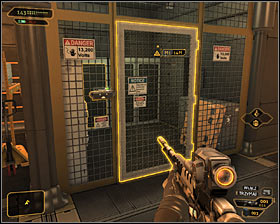 Exit the elevator and take some time to look around - (6) Reaching the second elevator - Searching for Proof - Deus Ex: Human Revolution - Game Guide and Walkthrough