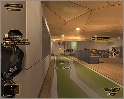 Make sure that it's safe to move and try getting closer to the northern exit from the main office (screen above) - (1) Aggressive solution: Going through the offices - Entering the Dragon's Lair - Deus Ex: Human Revolution - Game Guide and Walkthrough