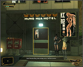 As I've mentioned before, Mei Suen can be found inside the Hung Hua hotel and this building is located in the southern section of the Kuaigan district - Rotten Business (steps 1-3) - Side quests - Deus Ex: Human Revolution - Game Guide and Walkthrough
