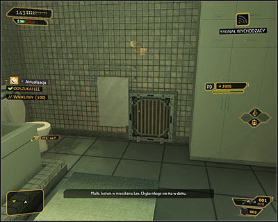 The game will ask you to find Lee, but since he's not here all you have to do is to get to the last room of the apartment which is going to be the toilet (screen above) - Shanghai Justice (steps 4-8) - Side quests - Deus Ex: Human Revolution - Game Guide and Walkthrough