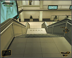 Continue exploring the seventh floor, finding more drawers and reaching an evacuation route, inaccessible for the time being #1 - (1) Reaching room 404 - Confronting Eliza Cassan - Deus Ex: Human Revolution - Game Guide and Walkthrough
