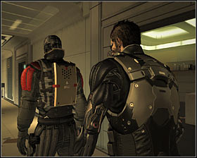 The third mercenary is patrolling the southern part of the balconies #1 and attacking him by surprise shouldn't be too big of a problem - (2) Peaceful solution: Getting out of the ambush - Confronting Eliza Cassan - Deus Ex: Human Revolution - Game Guide and Walkthrough