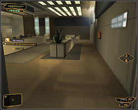 Your target is to reach the elevators and it's worth to dedicate some time to find the new weapon upgrade - (2) Peaceful solution: Getting out of the ambush - Confronting Eliza Cassan - Deus Ex: Human Revolution - Game Guide and Walkthrough