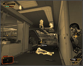 Make sure that you eliminated all the enemies on the current level - (2) Aggressive solution: Getting out of the ambush - Confronting Eliza Cassan - Deus Ex: Human Revolution - Game Guide and Walkthrough