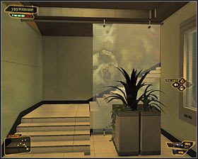 If you want to thoroughly search the TV studio area, you should focus on reaching the balconies on level 4 - (3) Peaceful solution: Reaching the staircase at the back of the studio - Confronting Eliza Cassan - Deus Ex: Human Revolution - Game Guide and Walkthrough