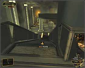 Now you can focus on reaching level 2 - (7) Peaceful solution: Reaching the staircase - Confronting Eliza Cassan - Deus Ex: Human Revolution - Game Guide and Walkthrough