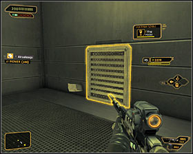If you have the Punch Through Walls augmentation, you can look for a fragile wall fragment #1 - (9) Peaceful solution: Reaching room 802-11 - Confronting Eliza Cassan - Deus Ex: Human Revolution - Game Guide and Walkthrough