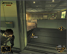 After reaching the upper office I would of course suggest checking out the lockers and searching the drawer to find a hidden palmtop #1 (login: bshupper; password: widget) - (9) Peaceful solution: Reaching room 802-11 - Confronting Eliza Cassan - Deus Ex: Human Revolution - Game Guide and Walkthrough