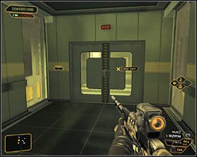 Apart from the robot, you must also be ready for the need to eliminate a heavily armoured enemy #1 - (9) Aggressive solution: Reaching room 802-11 - Confronting Eliza Cassan - Deus Ex: Human Revolution - Game Guide and Walkthrough