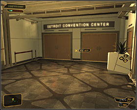 Head south, getting off the main path after reaching the tunnel #1 - (1) Reaching the Convention Center - Finding Isaias Sandoval - Deus Ex: Human Revolution - Game Guide and Walkthrough