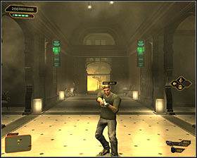 You can end the conversation with Haas in two way - (1) Reaching the Convention Center - Finding Isaias Sandoval - Deus Ex: Human Revolution - Game Guide and Walkthrough