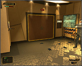 After going through the door turn right and head towards the end of the corridor #1 - (3) Talking with Taggart - Finding Isaias Sandoval - Deus Ex: Human Revolution - Game Guide and Walkthrough