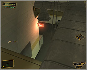 After going through the ventilation shaft, you should find yourself above the corridor #1 patrolled by at least one guard - (5) Peaceful solution: Get out of the Convention Center - Finding Isaias Sandoval - Deus Ex: Human Revolution - Game Guide and Walkthrough