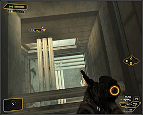 An alternative route implies finding a fragile wall fragment inside Sandoval's apartment #1 - (7) Going down into the sewers - Finding Isaias Sandoval - Deus Ex: Human Revolution - Game Guide and Walkthrough