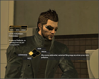 If you want to search for a peaceful solution, ask him additional questions about his aversion towards augmentations - Acquaintances Forgotten (steps 1-3) - Side quests - Deus Ex: Human Revolution - Game Guide and Walkthrough