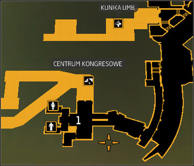 Map legend: 1 - Nicholas rendezvous point - Smash the State (steps 1-3) - Side quests - Deus Ex: Human Revolution - Game Guide and Walkthrough