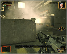 During fights here it is necessary to hide behind the walls or another covers #1 and control enemies actions - you cant get surprised by then and you should avoid grenades thrown by them #2 - (4) Aggressive solution: Getting into the Harvesters hideout - Find Vasili Sevchenkos GPL Device - Deus Ex: Human Revolution - Game Guide and Walkthrough