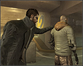 If you start exploration of the hideout on level -2 (the sewers entrance), then reaching your target will take you less time and you wont have to get through upper levels - (5) Peaceful solution: Going through the Harvesters hideout - Find Vasili Sevchenkos GPL Device - Deus Ex: Human Revolution - Game Guide and Walkthrough