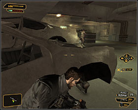 I suggest heading west, using covers #1 - (5) Peaceful solution: Going through the Harvesters hideout - Find Vasili Sevchenkos GPL Device - Deus Ex: Human Revolution - Game Guide and Walkthrough