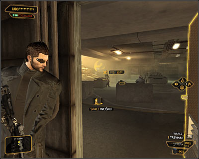 If you start exploration of the hideout on level -2 (the sewers entrance), then reaching your target will take you less time and you wont have to get through upper levels - (5) Aggressive solution: Going through the Harvesters hideout - Find Vasili Sevchenkos GPL Device - Deus Ex: Human Revolution - Game Guide and Walkthrough