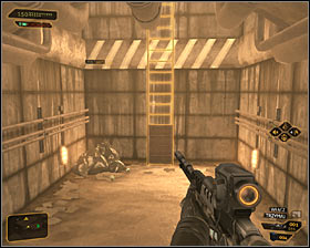 Restart exploring the sewers, crouching and entering a nearby tunnel #1 - (2) Reaching the Belltowers port - Stowing Away - Deus Ex: Human Revolution - Game Guide and Walkthrough