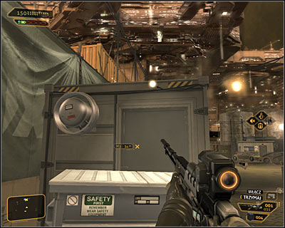 Now you can focus on how to get into the port area - (3) Getting into the port area - Stowing Away - Deus Ex: Human Revolution - Game Guide and Walkthrough