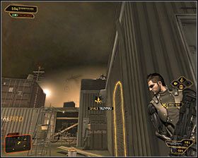In addition to soldiers there may also robots appear near the gate #1, but you already should know how to deal with them (I personally prefer EMP grenades) - (4) Aggressive solution: Retrieving the package from the shed - Stowing Away - Deus Ex: Human Revolution - Game Guide and Walkthrough