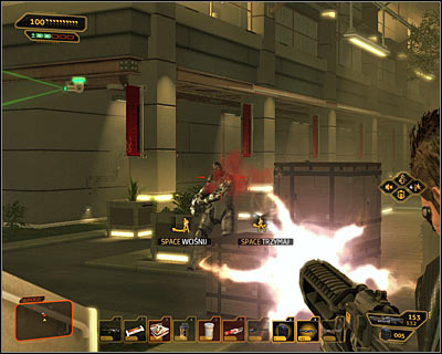 Now move towards main, north-western square - (1) Aggressive solution: Reaching the main square - Rescuing Megan and Her Team - Deus Ex: Human Revolution - Game Guide and Walkthrough