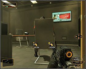 There are two guards inside the security building and it would be good to stun then - (2) Disabling the signal jammer - Rescuing Megan and Her Team - Deus Ex: Human Revolution - Game Guide and Walkthrough