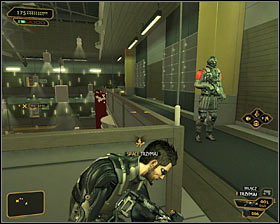 If you cant use the lift or if you do not want to do it, you must use the stairs leading to level 3 - (5) Peaceful solution: Finding Eric Koss - Rescuing Megan and Her Team - Deus Ex: Human Revolution - Game Guide and Walkthrough
