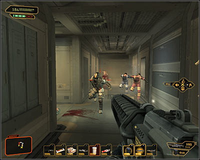Resume exploring first floor, moving towards the elevator - (4) Crossing through the tower - Shutting Down Darrows Signal - Deus Ex: Human Revolution - Game Guide and Walkthrough