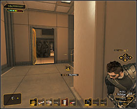An exit from another vent is located in one of the storage room in the south-eastern part of the hall #1 - (5) Crossing through the station - Shutting Down Darrows Signal - Deus Ex: Human Revolution - Game Guide and Walkthrough