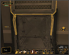 Before using the stairs make sure that an insane civilian who patrols an upper balcony doesnt look at your direction - (5) Crossing through the station - Shutting Down Darrows Signal - Deus Ex: Human Revolution - Game Guide and Walkthrough
