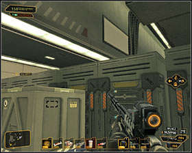 If you do not want to play with cameras or you do not have the mentioned augmentation, then do not get close to camera - (6) Peaceful solution: Reaching the William Taggarts hideout - Shutting Down Darrows Signal - Deus Ex: Human Revolution - Game Guide and Walkthrough