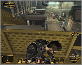 Return to a main room with enemies and carefully move towards the southern passage (Section B) #1 - (7) Peaceful solution: Reaching the David Sarifs hideout - Shutting Down Darrows Signal - Deus Ex: Human Revolution - Game Guide and Walkthrough